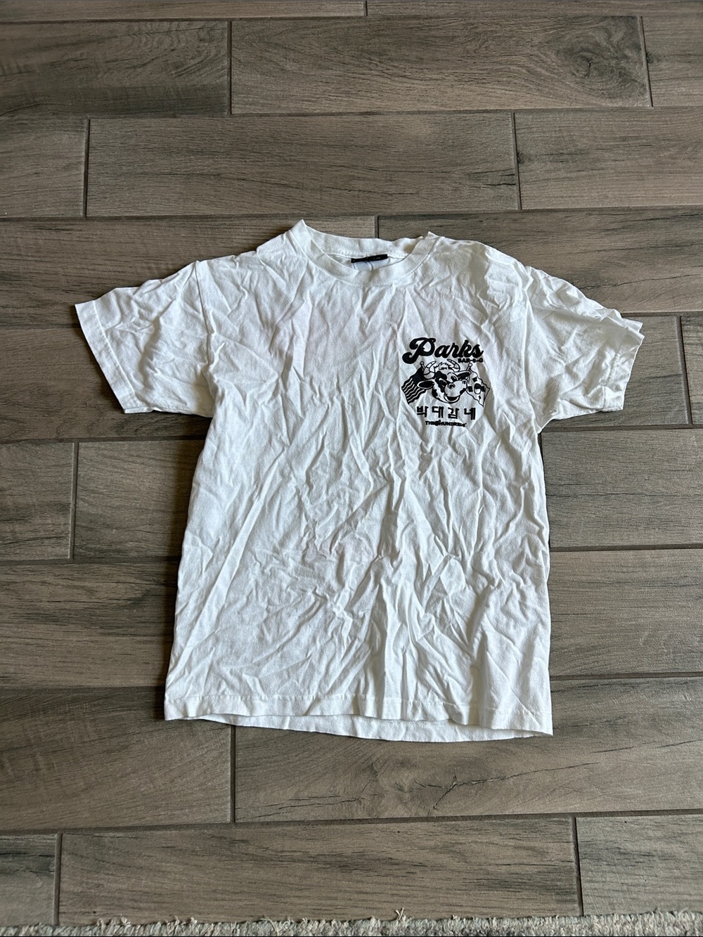 The Hundreds White Tee with Black Chest Graphic